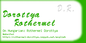 dorottya rothermel business card
